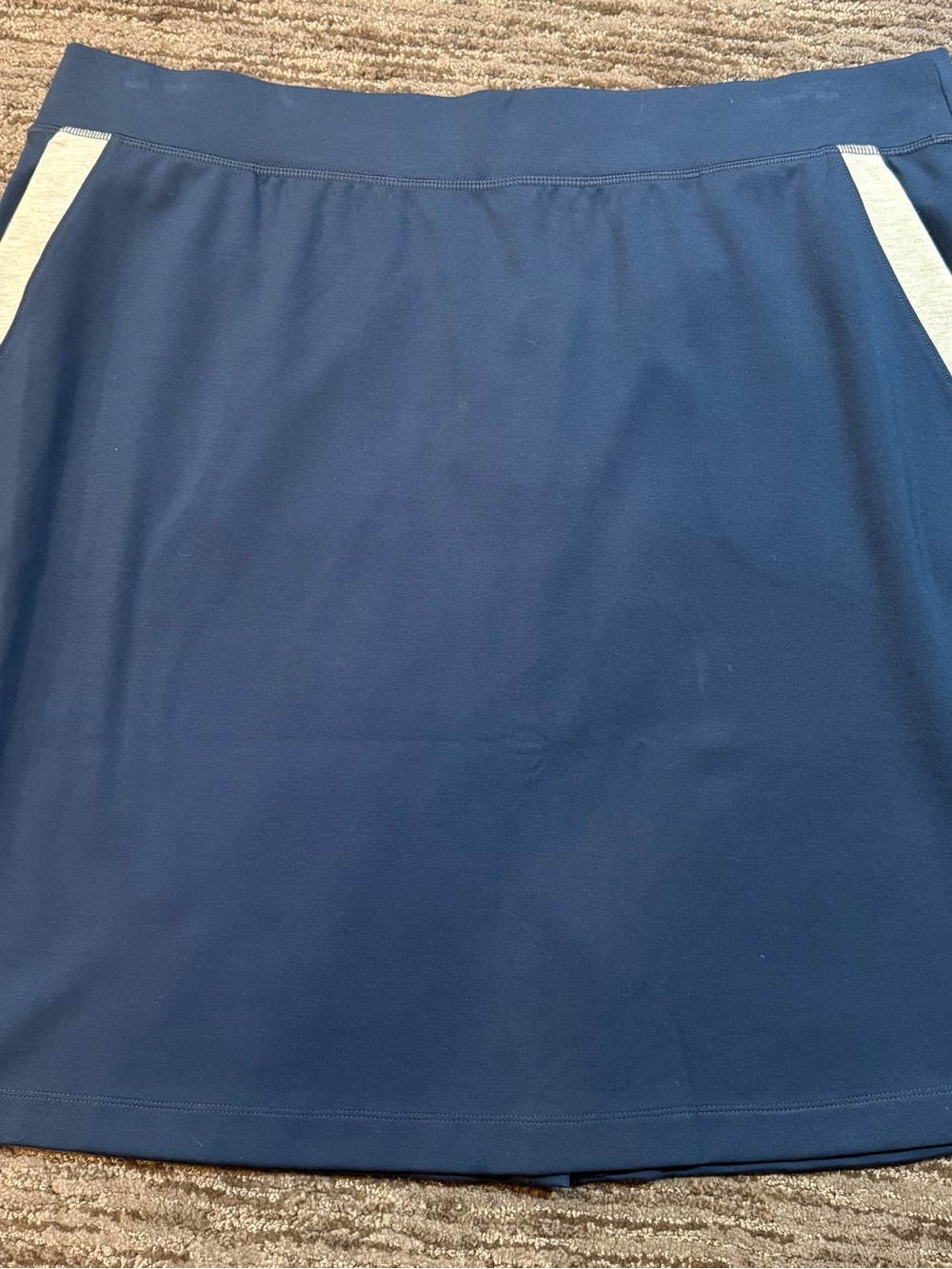 Skechers Navy Mini Skirt with White Side Stripes